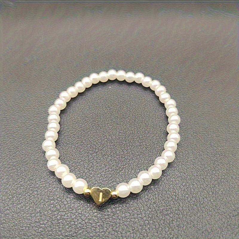 Elegantes Armband mit Initiale A–Z und Herz