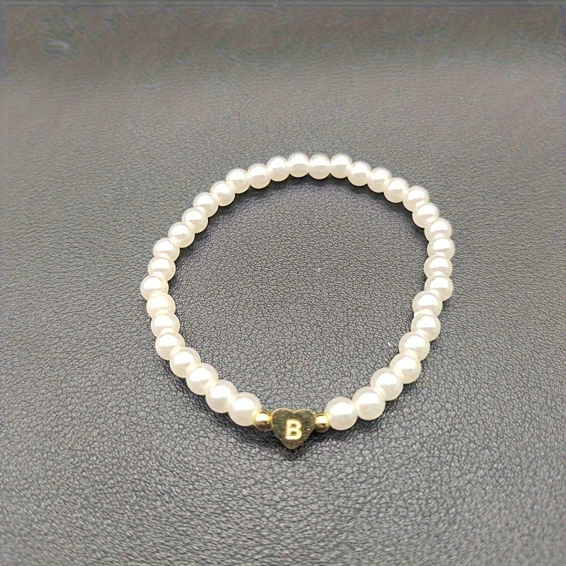 Elegantes Armband mit Initiale A–Z und Herz