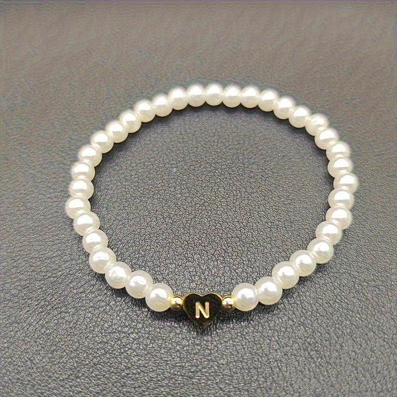 Elegantes Armband mit Initiale A–Z und Herz