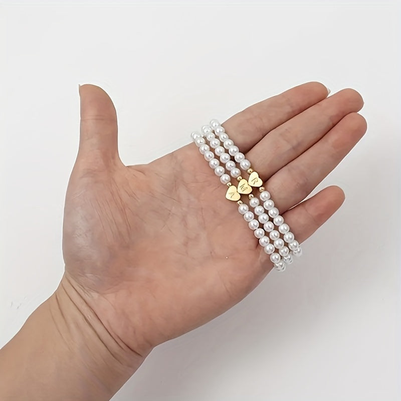 Elegantes Armband mit Initiale A–Z und Herz
