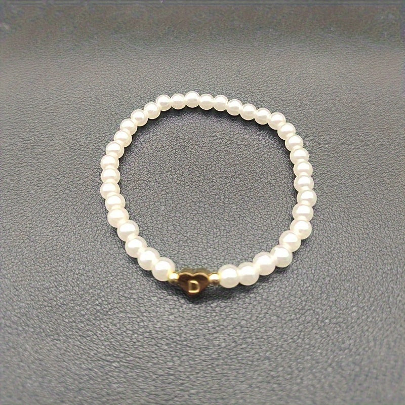 Elegantes Armband mit Initiale A–Z und Herz