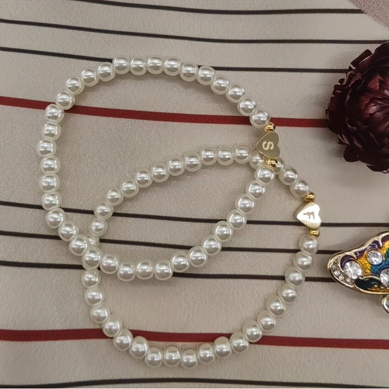 Elegantes Armband mit Initiale A–Z und Herz