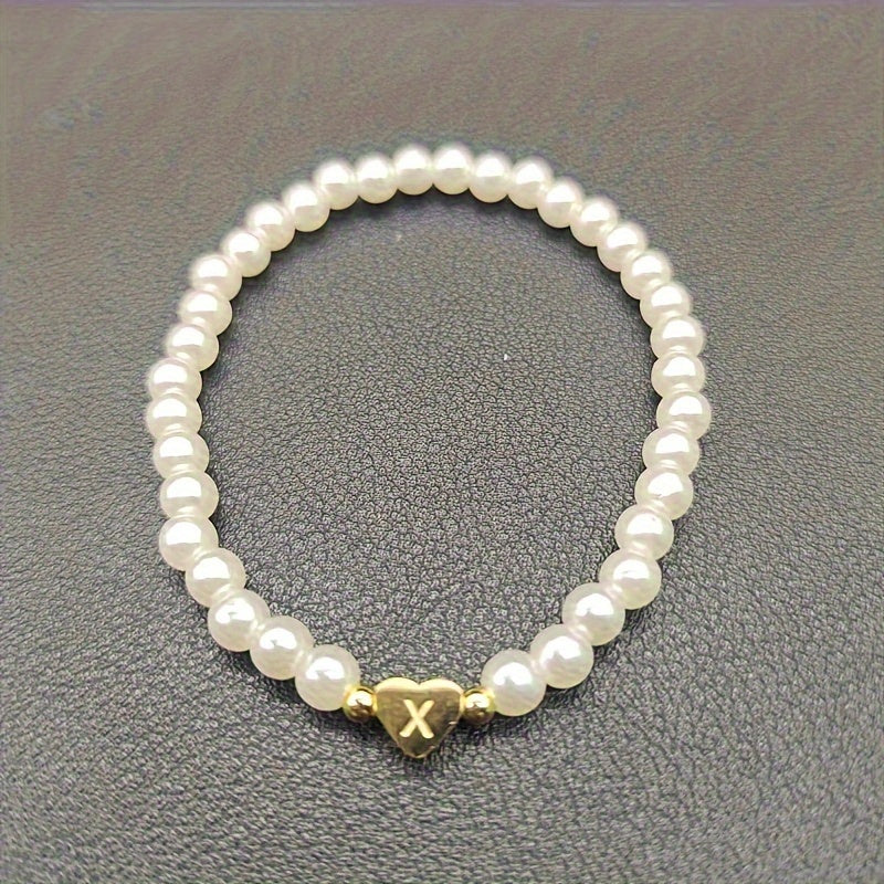 Elegantes Armband mit Initiale A–Z und Herz
