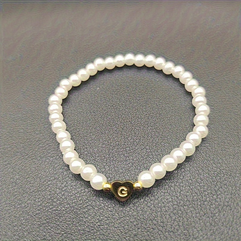 Elegantes Armband mit Initiale A–Z und Herz