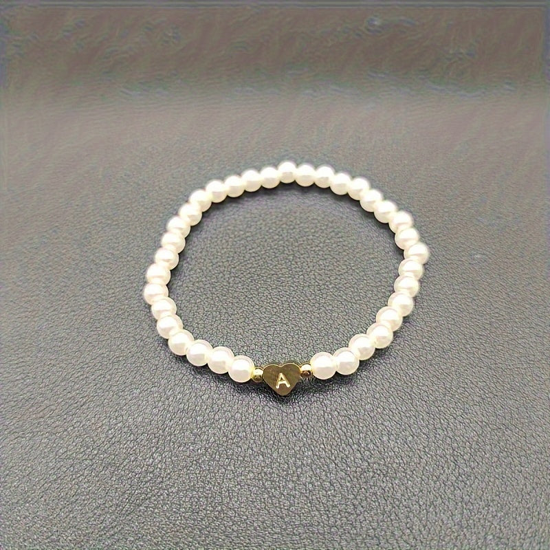 Elegantes Armband mit Initiale A–Z und Herz