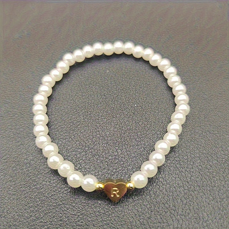 Elegantes Armband mit Initiale A–Z und Herz