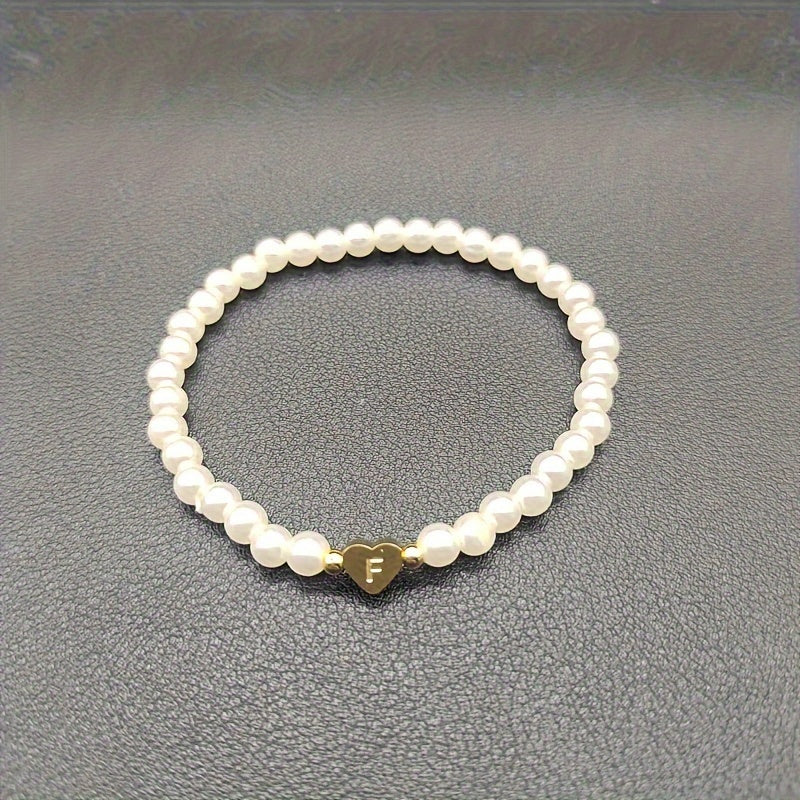 Elegantes Armband mit Initiale A–Z und Herz