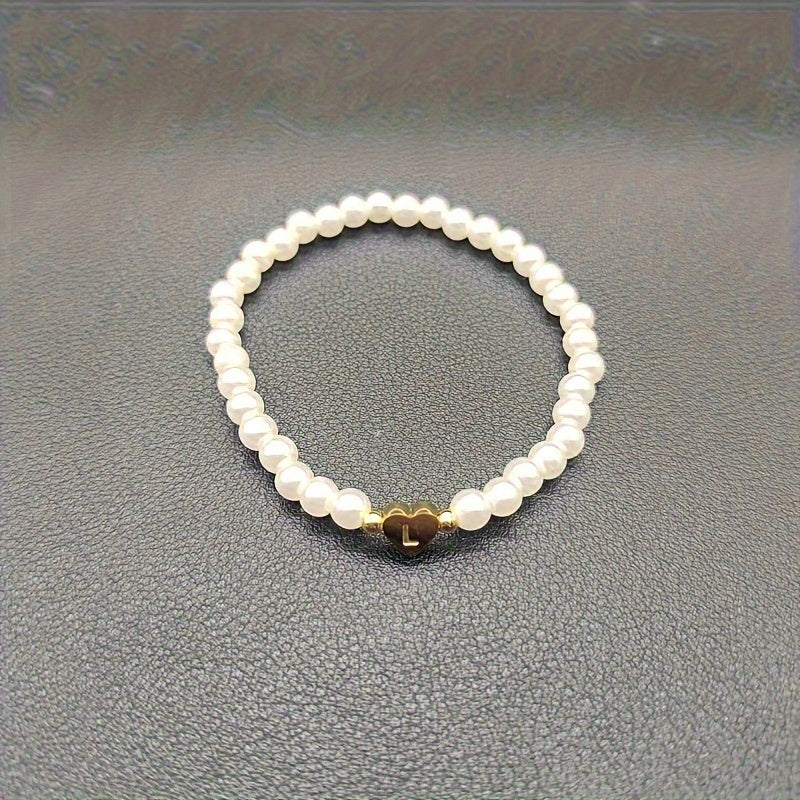Elegantes Armband mit Initiale A–Z und Herz