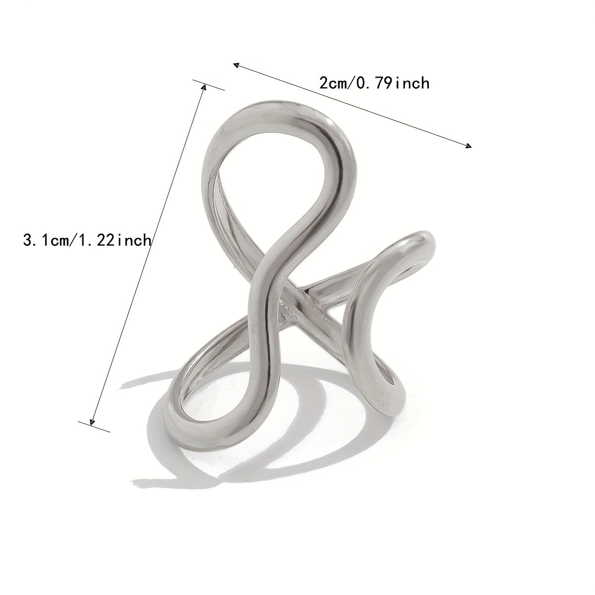 Chic Asymmetric Wave Ring