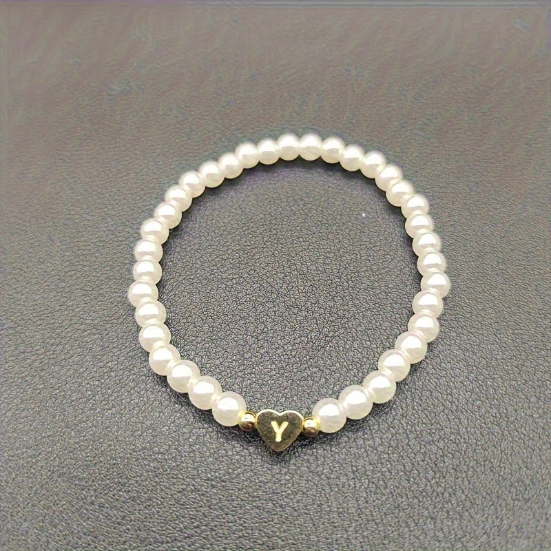 Elegantes Armband mit Initiale A–Z und Herz