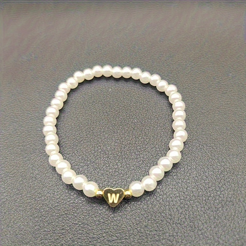 Elegantes Armband mit Initiale A–Z und Herz
