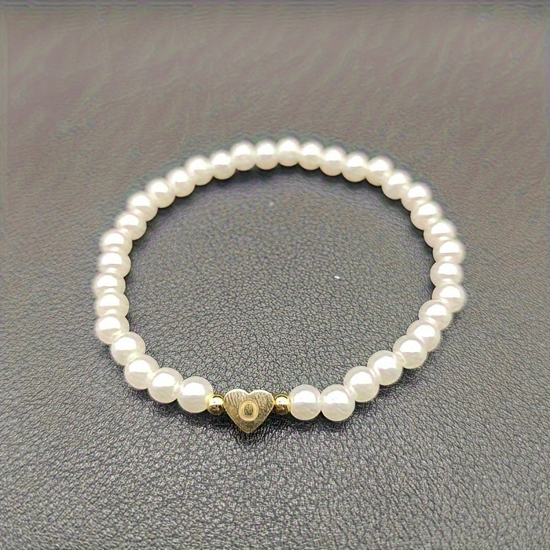 Elegantes Armband mit Initiale A–Z und Herz