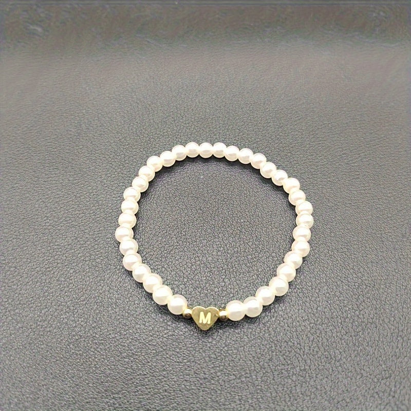 Elegantes Armband mit Initiale A–Z und Herz