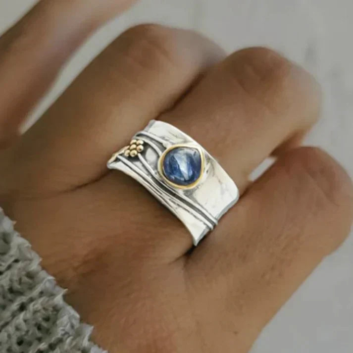 Bohemien-Ring mit Edelstein