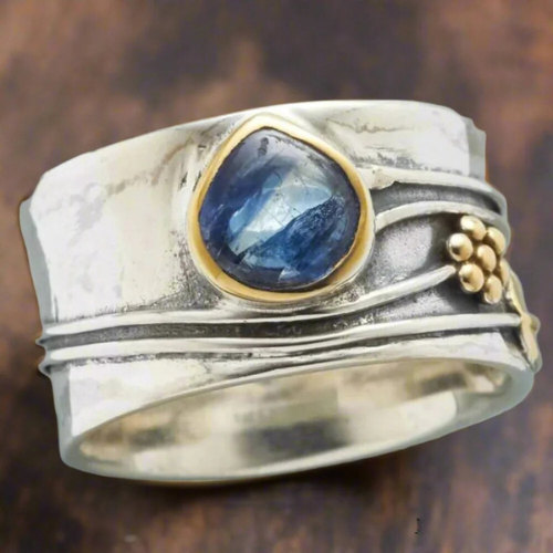 Bohemien-Ring mit Edelstein