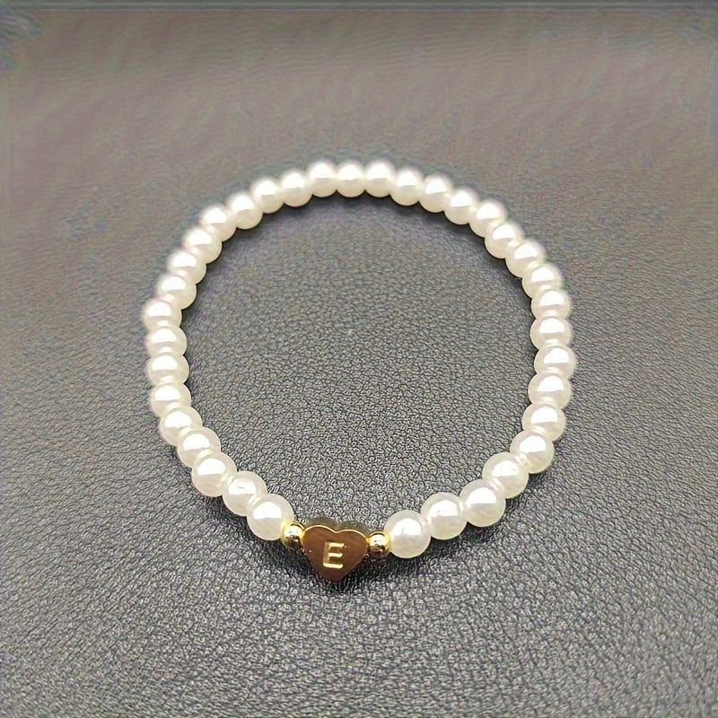 Elegantes Armband mit Initiale A–Z und Herz