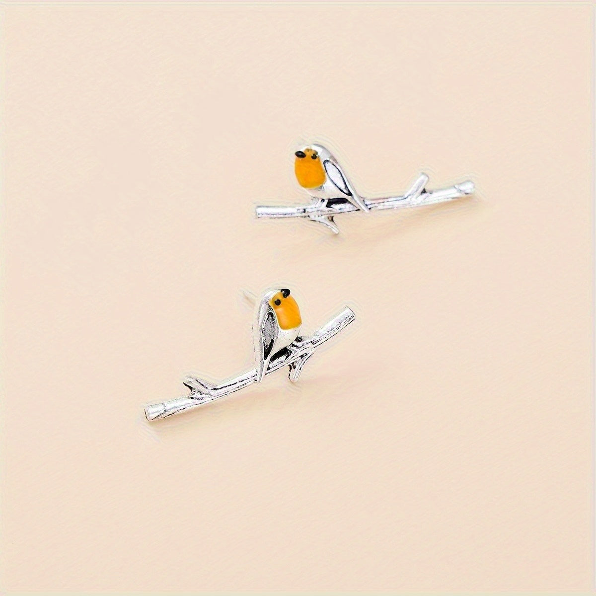 Cartoon-Style Bird Earrings