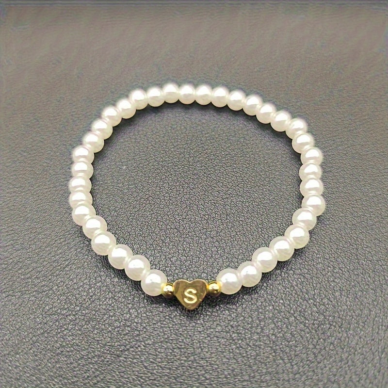 Elegantes Armband mit Initiale A–Z und Herz