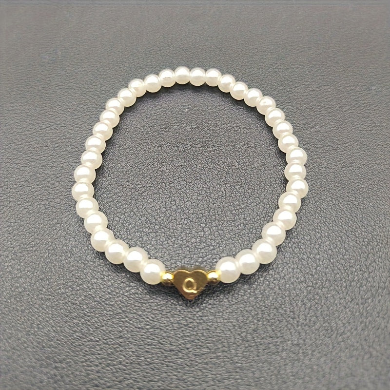 Elegantes Armband mit Initiale A–Z und Herz